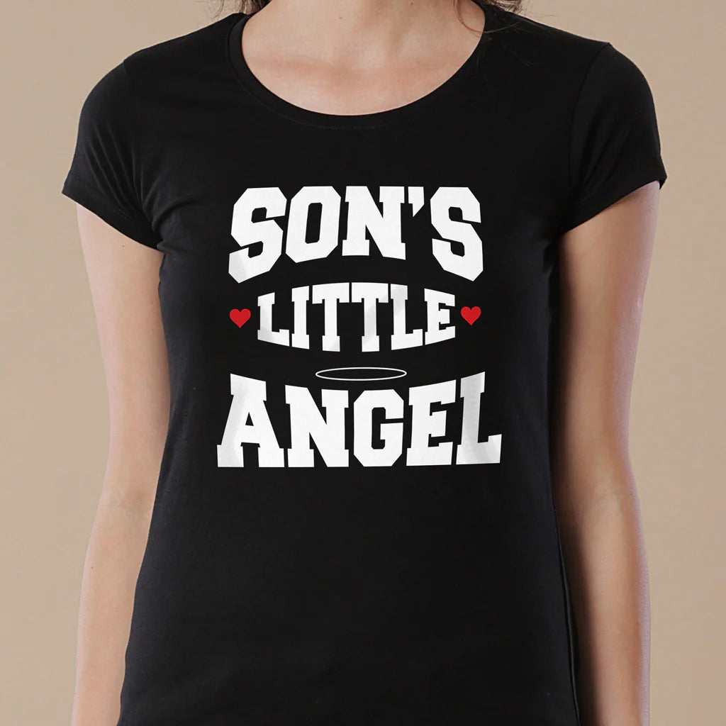 Mom and Son Matching T-Shirt | Little Devil and Little Angel Graphic Tee