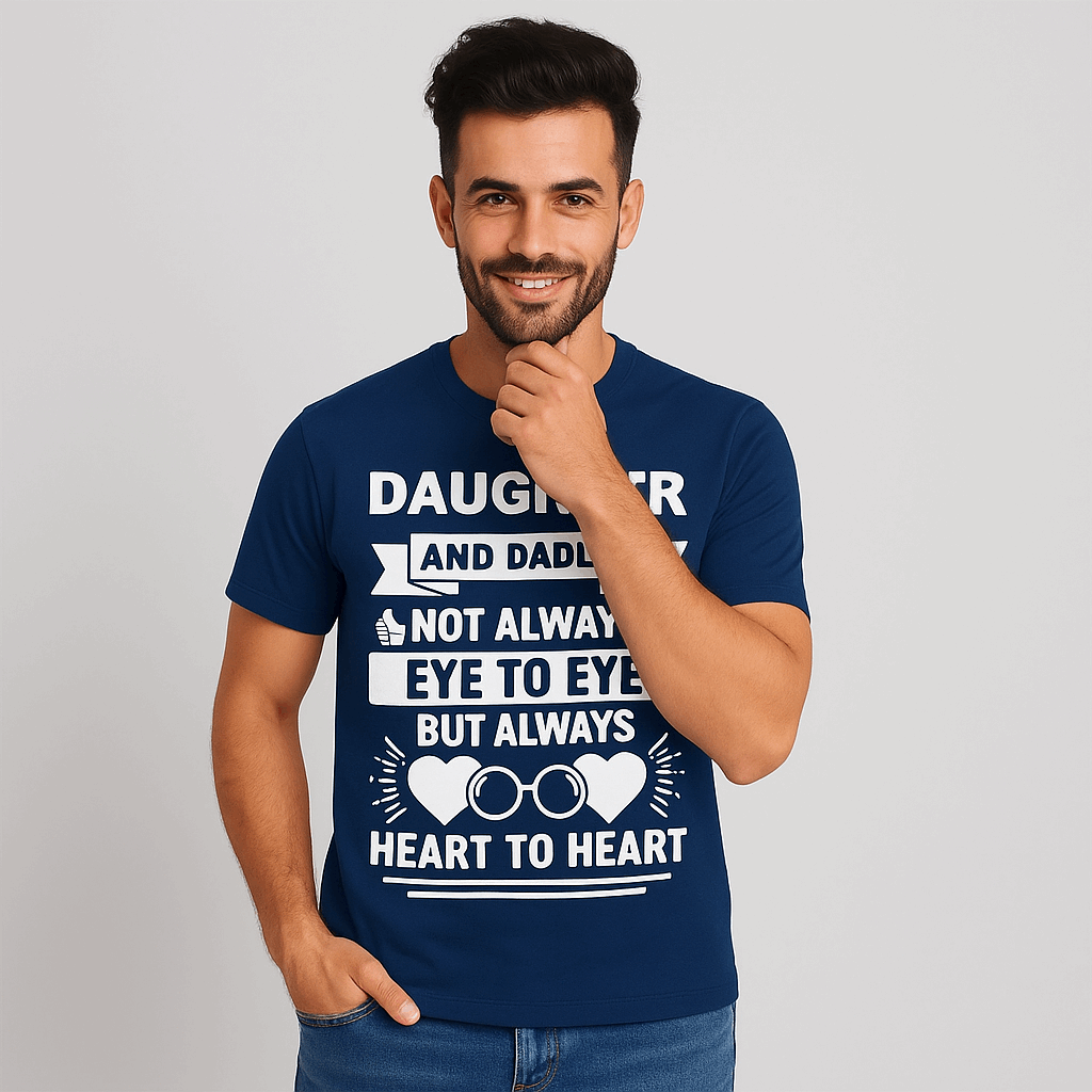 Daddy and Daughter Matching T-Shirt | Cute Father and Daughter Bond Graphic Tee